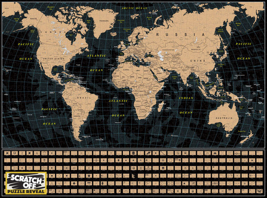 Scratch Off World Map Poster