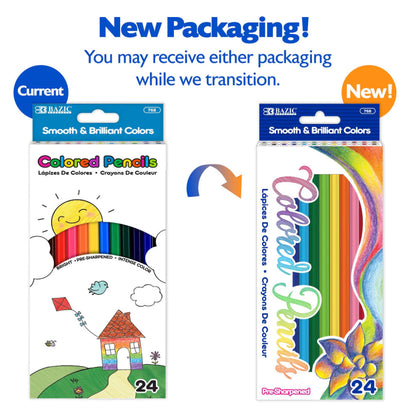 Bazic Coloured Pencils 24pk