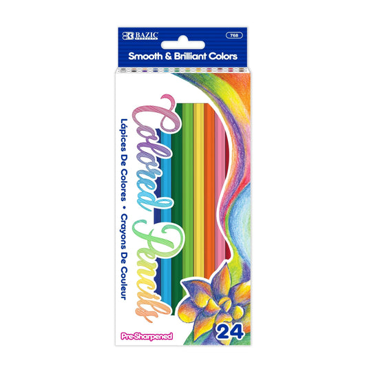 Bazic Coloured Pencils 24pk