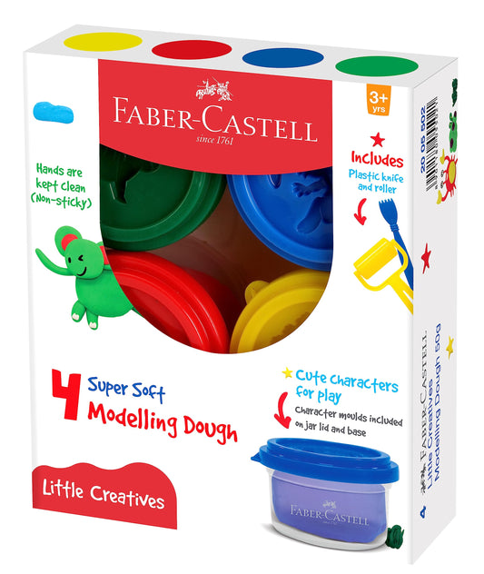 Faber Castell 4 Super Soft Modelling Dough