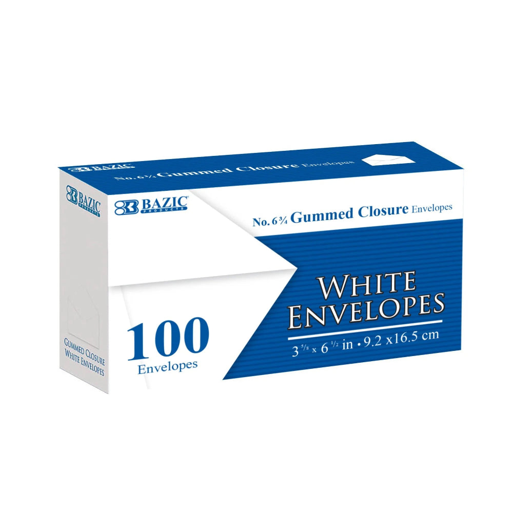 Bazic Gummed Closure Envelopes 3.635" x 6.5"
