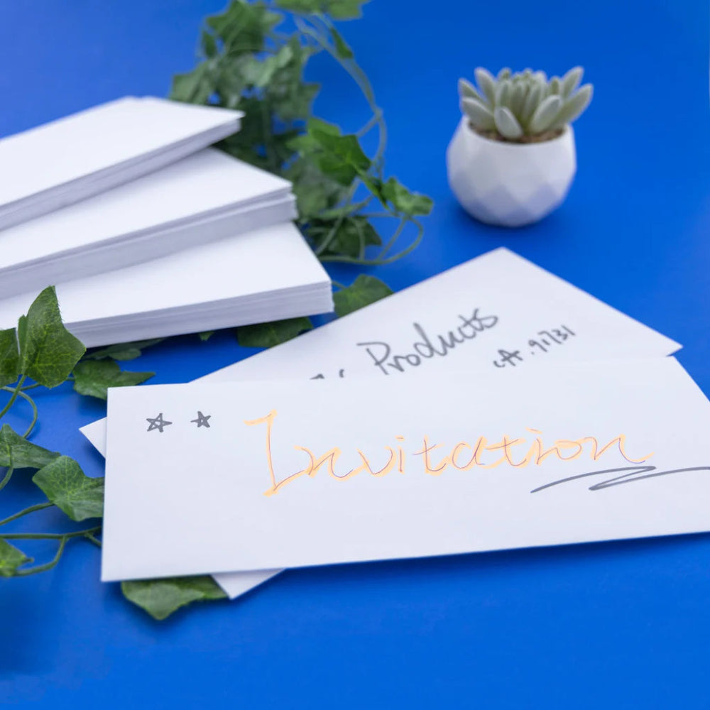 Bazic White Envelopes, 4 1/8 x 9 1/2 in, Without Window, 50 pcs