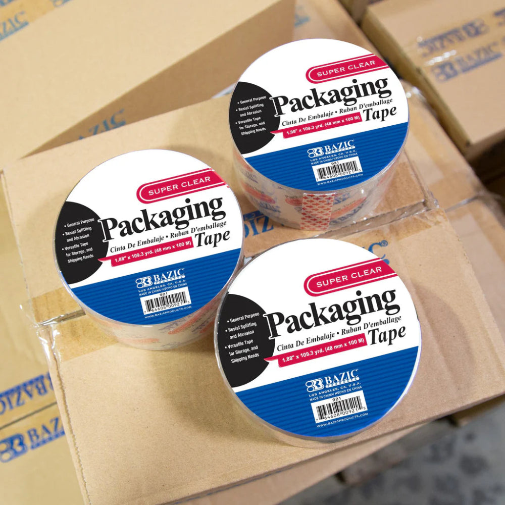 Bazic Transparent Packaging Tape (24mm x 100m )