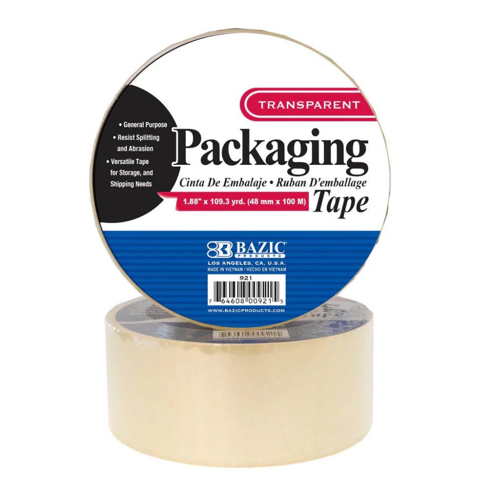 Bazic Transparent Packaging Tape (24mm x 100m )