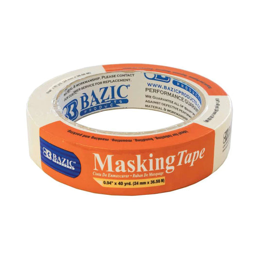 Bazic Masking Tape - 1" (24mm x 36.58m)
