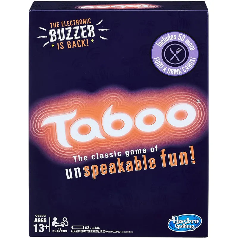 Hasbro Gaming Taboo The Classis Game of Unspeakable Fun! with Electronic Buzzer (Original)
