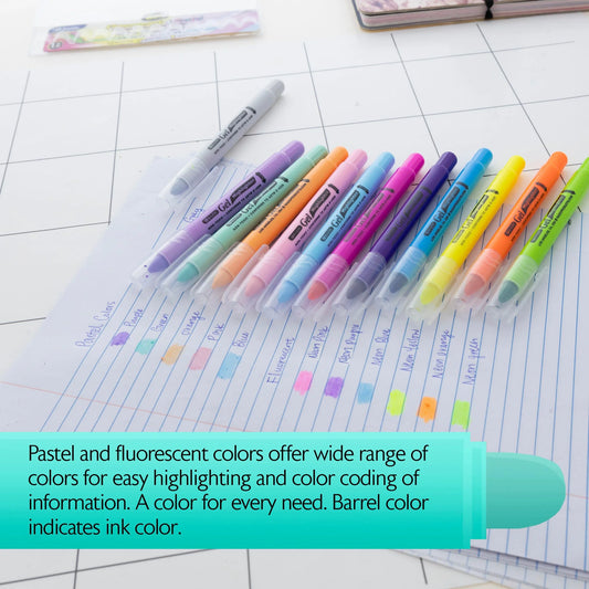 Bazic Fluorescent & Pastel Bible Highlighter, 12pk