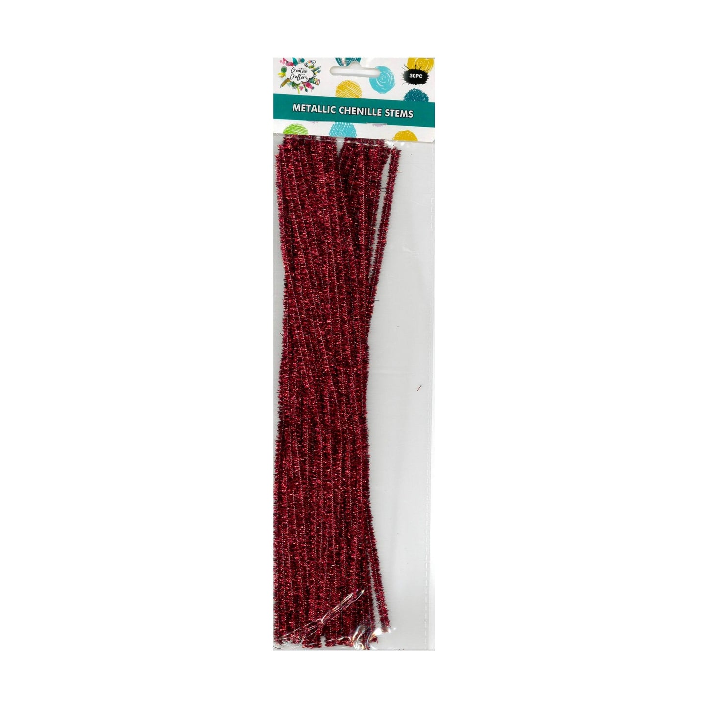 Creative Crafters Metallic Chenille Stems - 30 Pcs