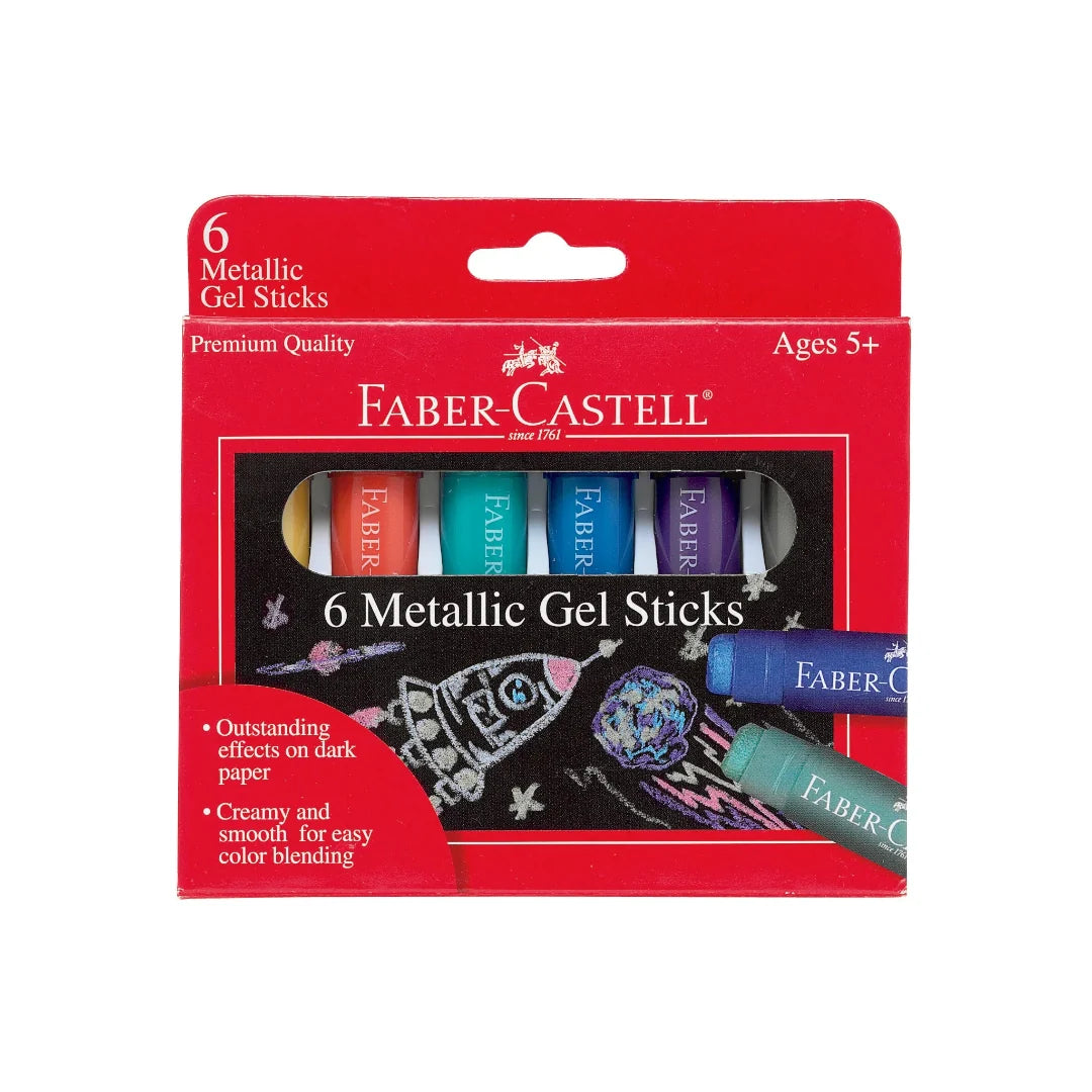 Faber Castell 6 Metallic Gel Sticks
