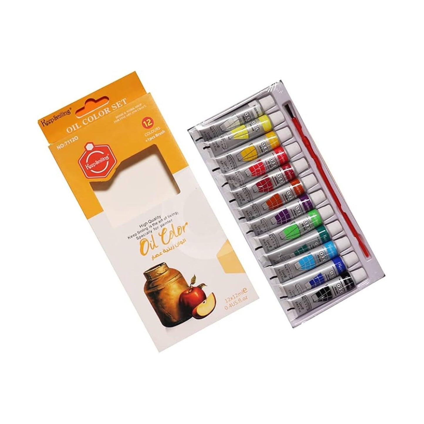 Keep Smiling Oil Color Paint, 12 Colors