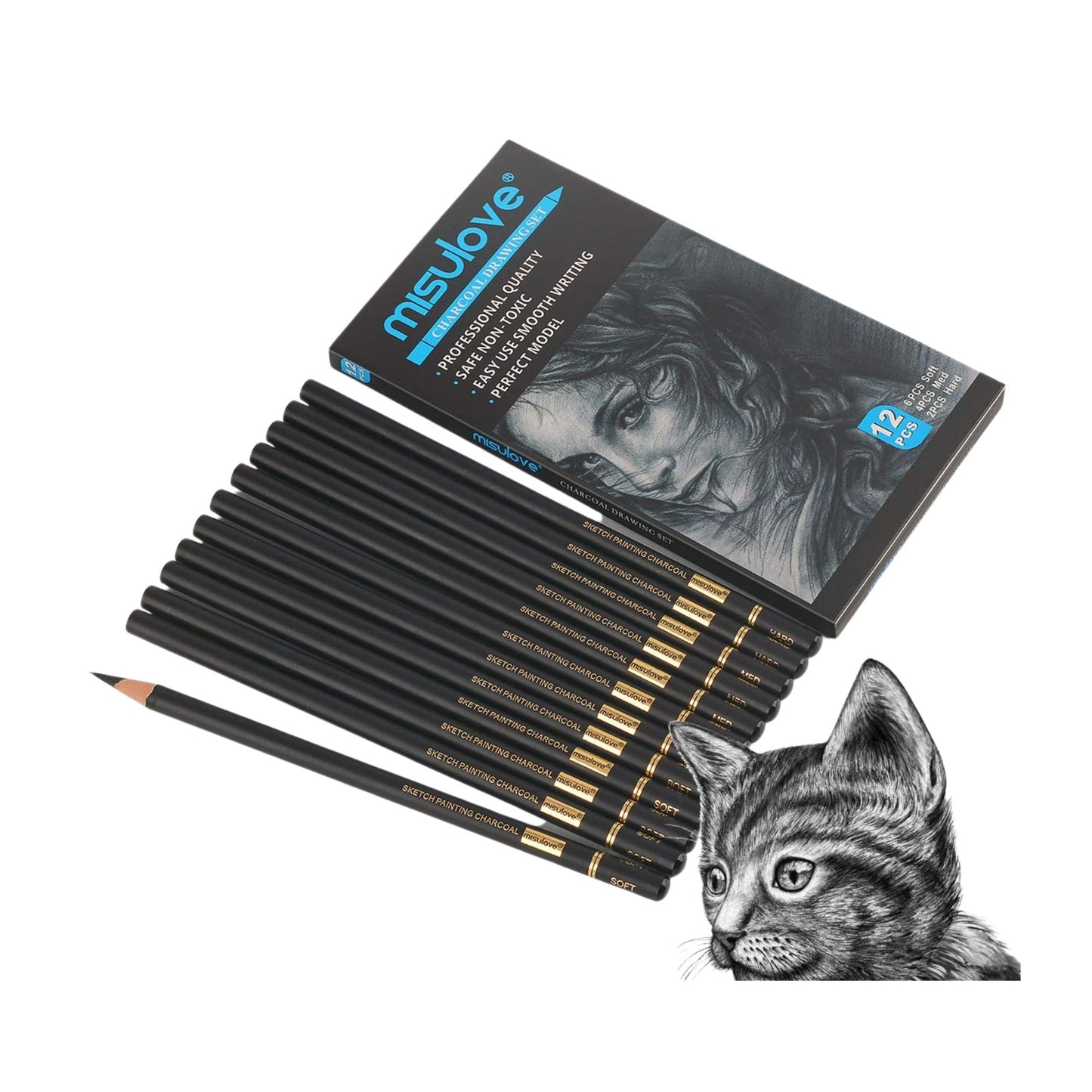 Misulove Charcoal Drawing Set