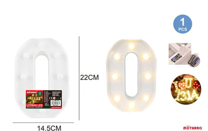 Motarro LED Number 22cm, 0