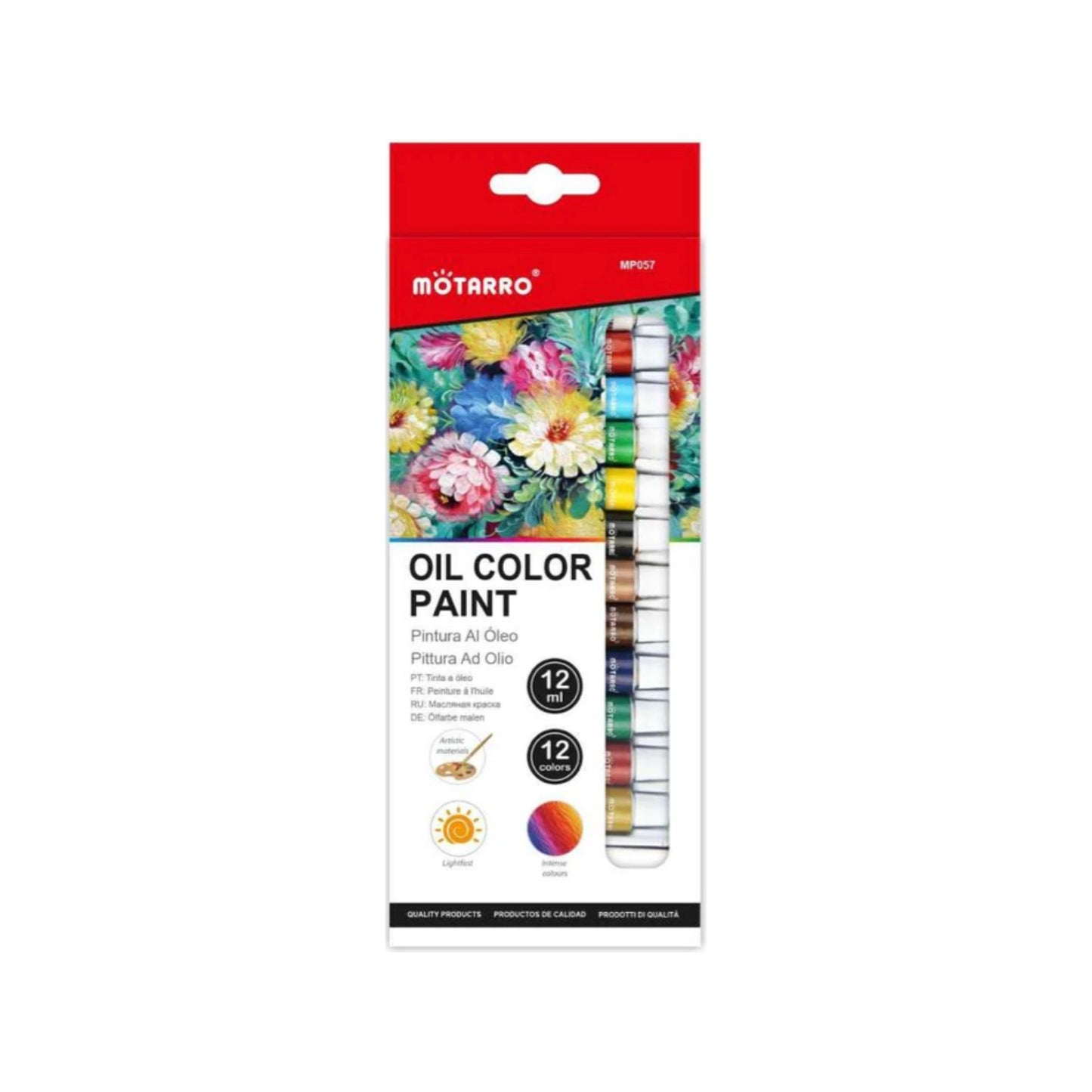 Motarro Oil Paint, 12ml, 12 Colors