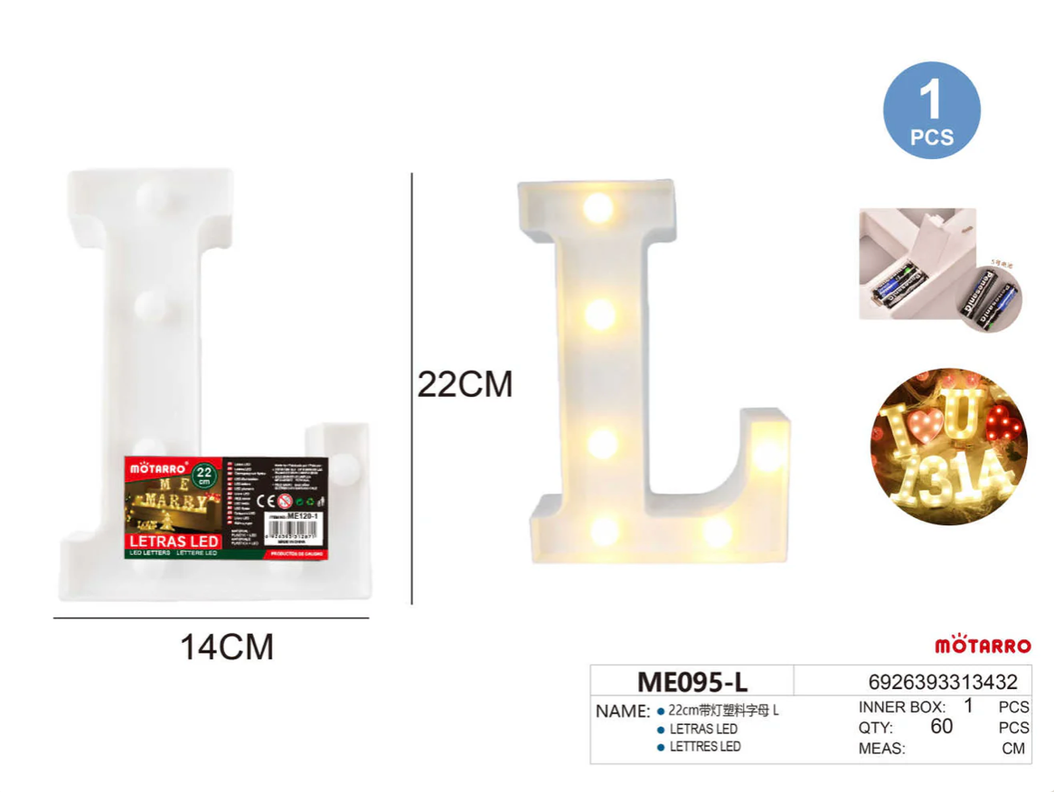 Motarro LED Letter 22cm, L