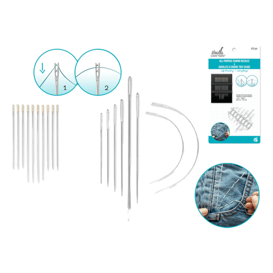 Needle Crafters All-Purpose Sewing Needles 18pc