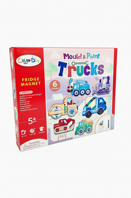 Color Day Mould & Paint Trucks Fridge Magnet