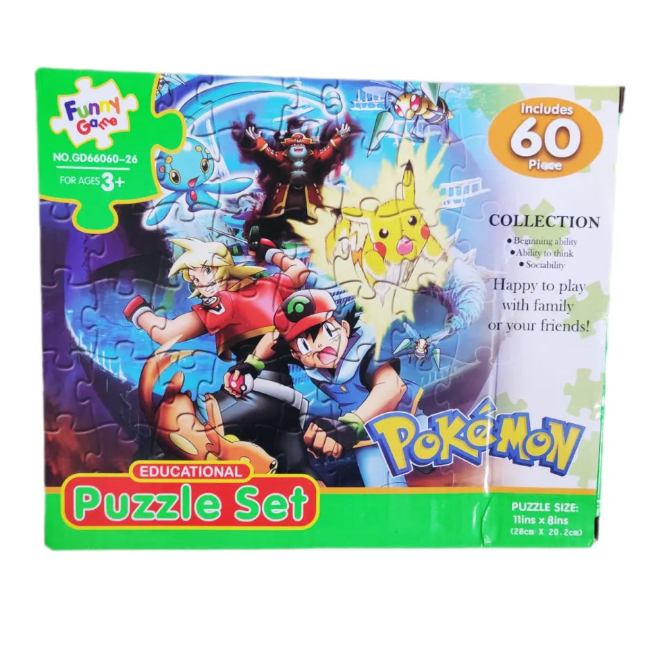 Educational Puzzle Set 60pc Pokemon