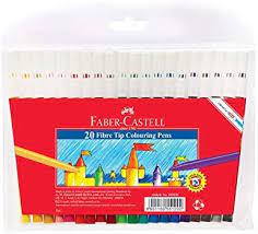 Faber Castell Fibre-Tip Color Markers 20 Pk