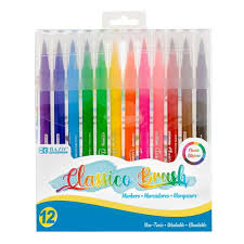 Bazic Classico Brush Markers 12pk