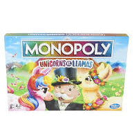 Hasbro Gaming Monopoly Unicorn vs Llamas (Original)