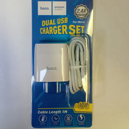 Hoco Dual USB Charger Set