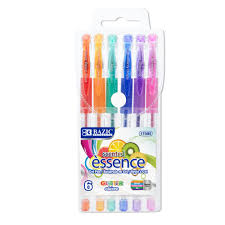 Bazic Scented Essence Glitter Gel Pens 6pk