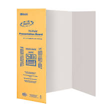 Bazic White Tri-Fold Corrugated Presentation Board 28" x 40"
