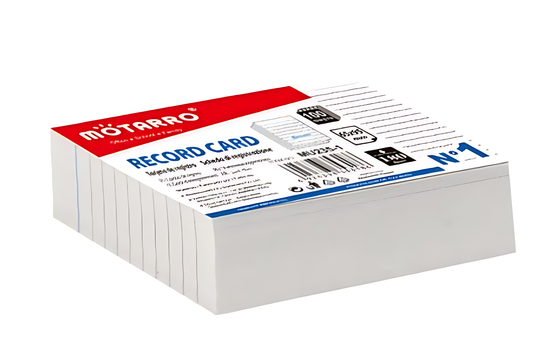Motarro Record Card With Lines 65x95mm