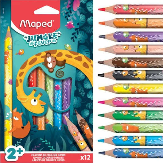 Maped Jungle Fever Jumbo Coloured Pencils 12's
