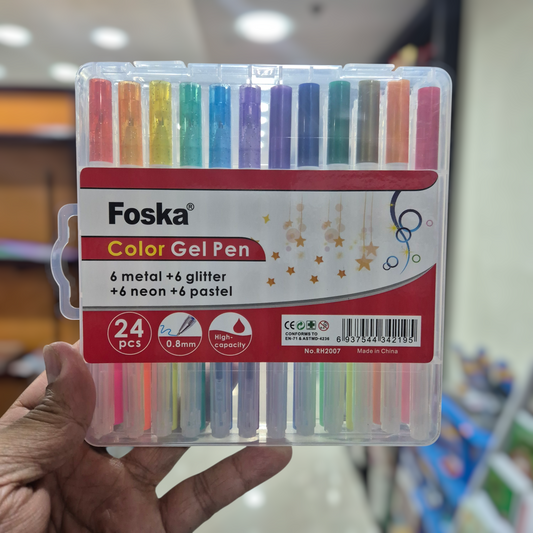 Foska Color Gel Pen, 24 pcs, Assorted