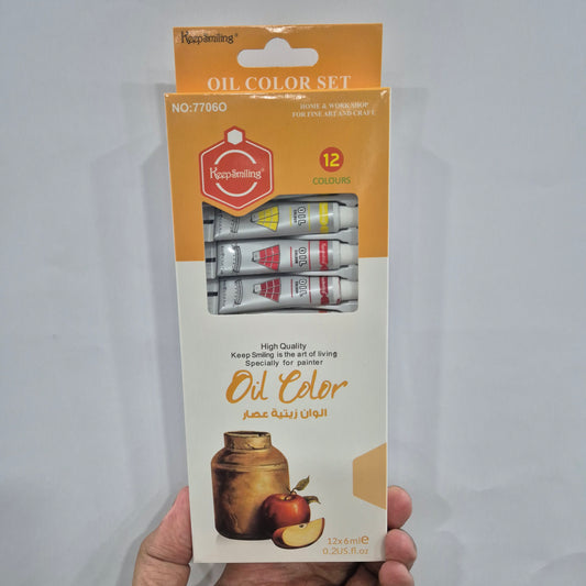 Keep Smiling Oil Color Paint, 12 Colors