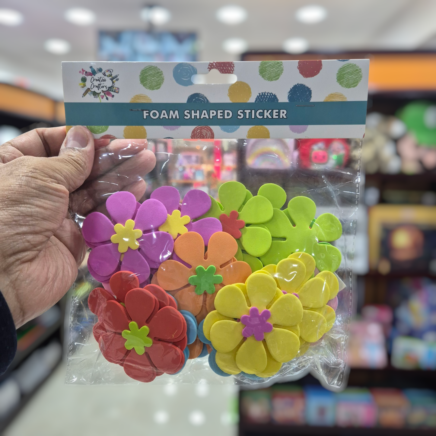 Creative Crafters Foam Shaped Stickers, Flowers