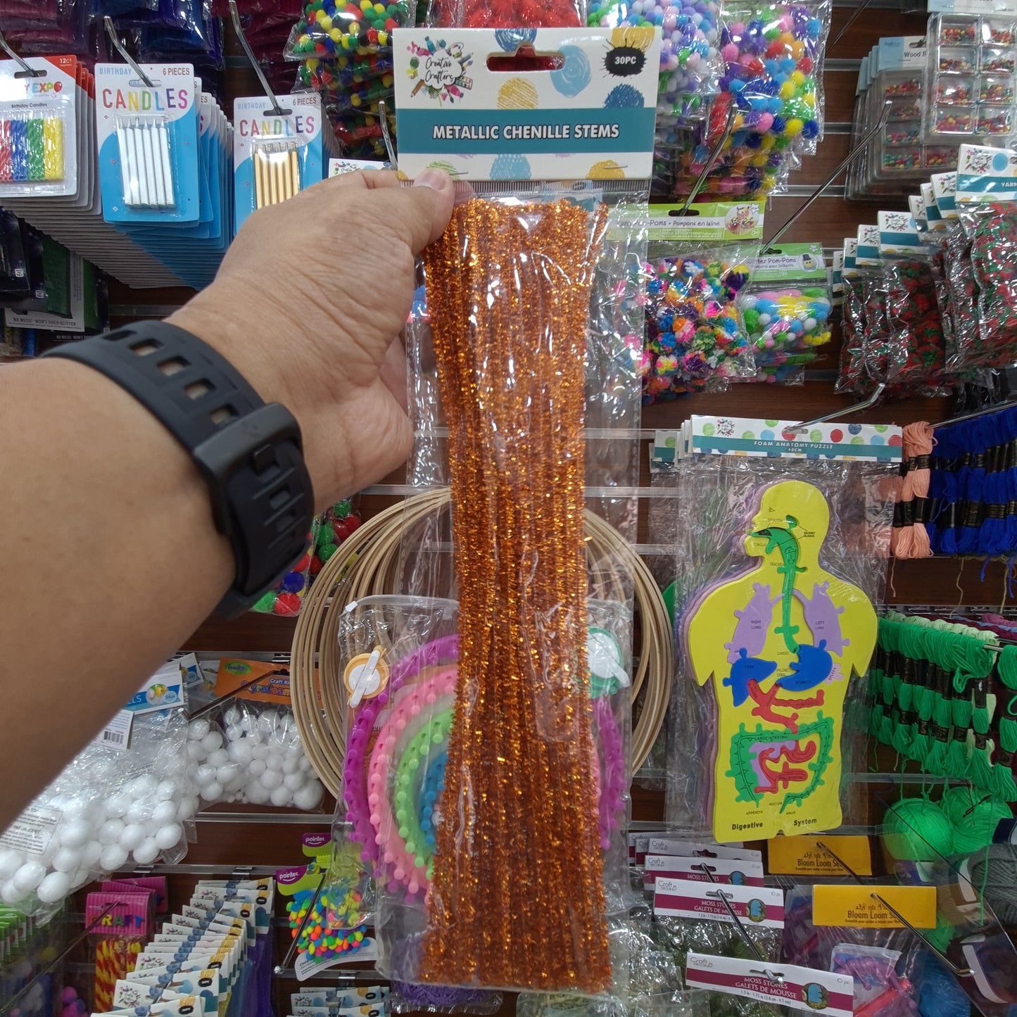 Creative Crafters Metallic Chenille Stems - 30 Pcs