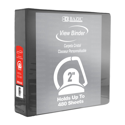 Bazic 2"  Black View Binder