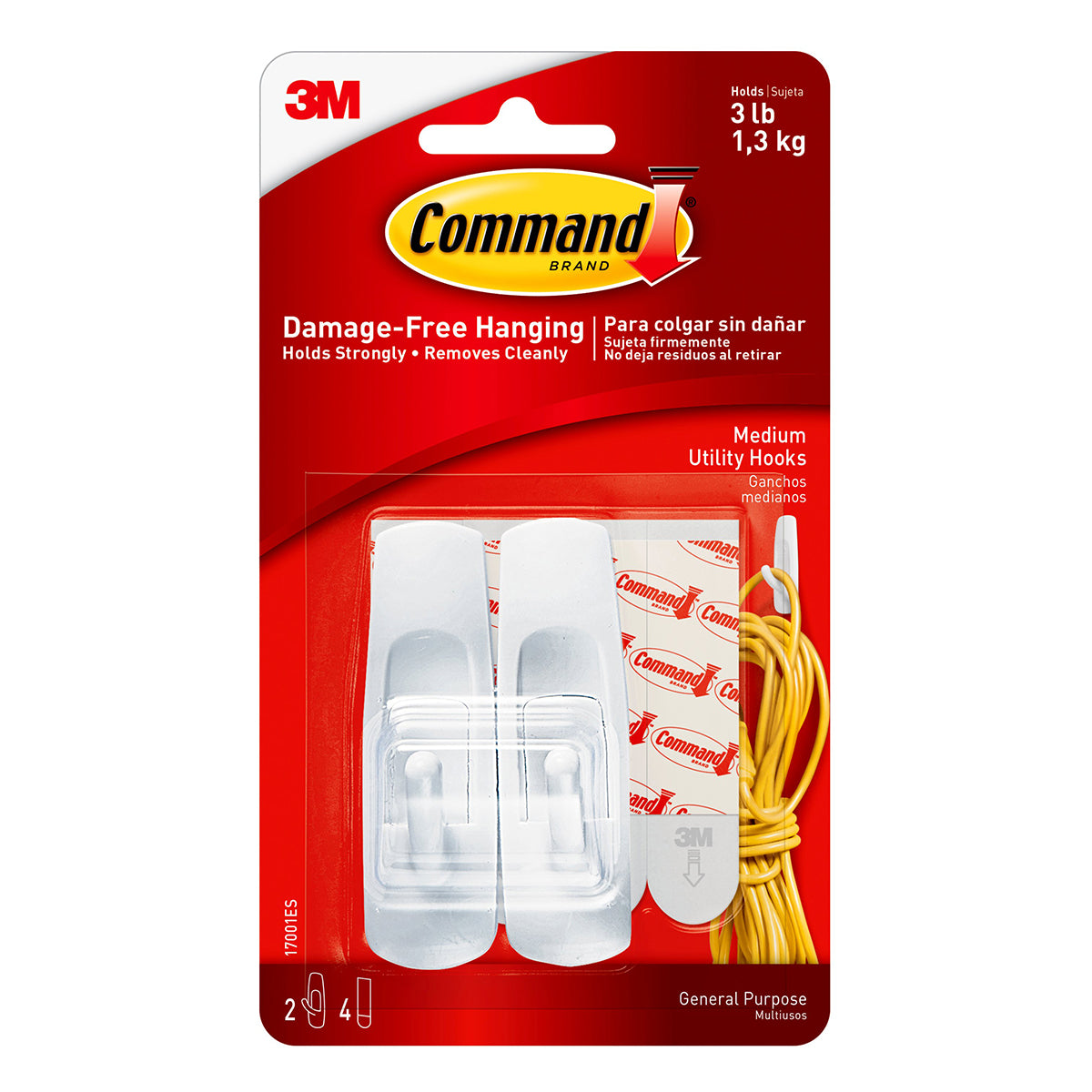 3M Command Hook - White 3Lb