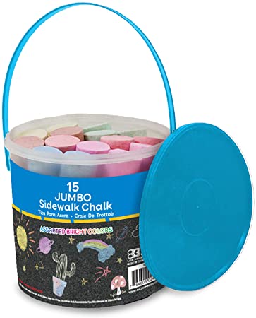Bazic Jumbo Sidewalk Chalk - 15Pc