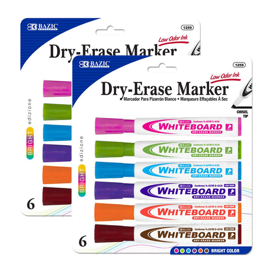 Bazic Dry Erase Marker (6pk)