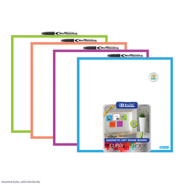 Bazic 14" x 14" Magnetic Dry Erase Board
