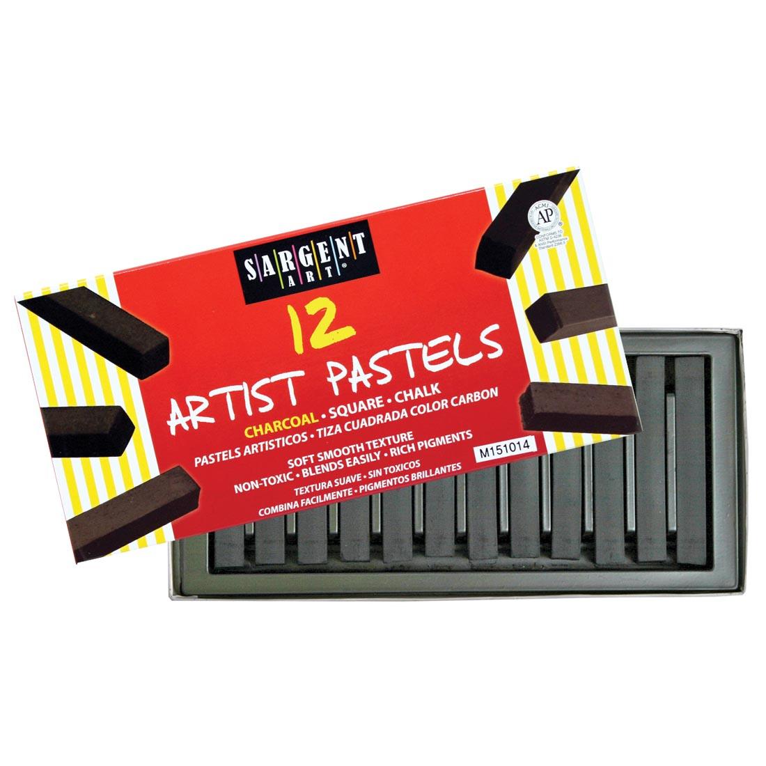 Sargent Art Artists Chalk Pastels - Charcoal, Square