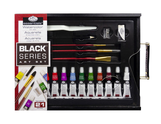 Royal Langnickel Essentials Watercolour Art Set - Black Series Art Set