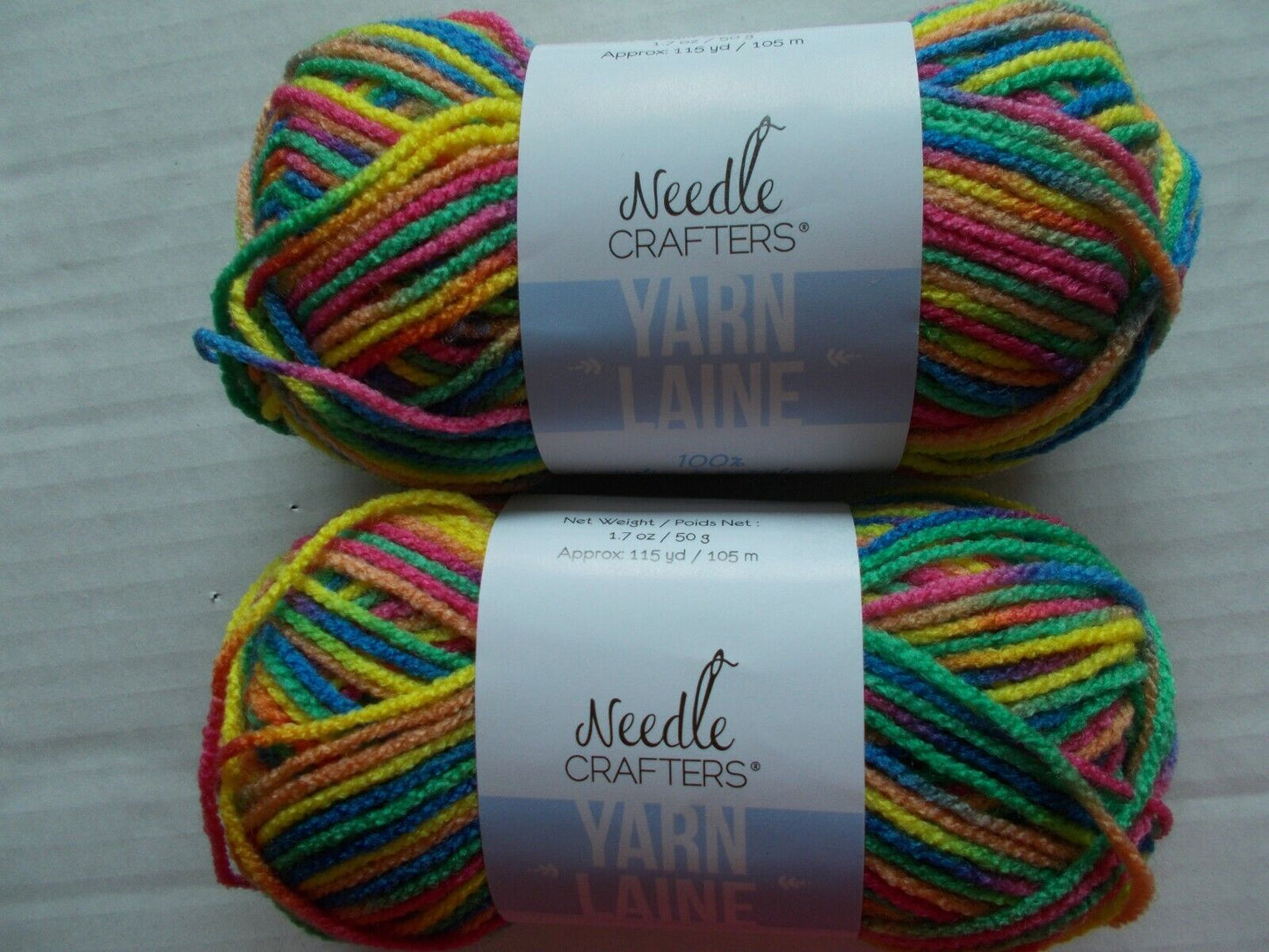 Needle Crafters Yarn Laine 100% Acrylic - Multi Color